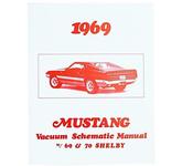  Diagramm Vakuum Unterdruck Leitungen Ford Mustang Mercury Cougar Bj.69 vacuum 