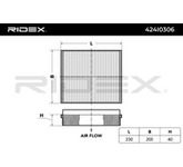 RIDEX Innenraumfilter 424I0306 Filter, Innenraumluft,Pollenfilter MERCEDES-BENZ,M-Klasse (W163)