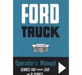 1963 Ford F100 - F350 Pick Up Bedienungsanleitung Owners Operators Manual 
