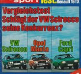 auto motor sport Heft 17 August 1974 Test VW Scirocco Ford Capri GT Opel MantaSR