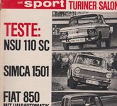 auto motor sport Heft 24 November 1966 NSU110 SC Simca 1501 Fiat 850 Turin