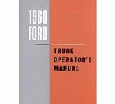 Ford F100 - F350 1960 Pick Up Truck Bedienungsanleitung Owners Operators Manual 