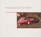 Prospekt Honda Civic 5-Türer September 1998 Technische Daten Ausstattung Preise