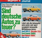 auto motor sport Heft 14 Juli 1973 Test VW412 Audi 100 Opel Rekord Ford Consul