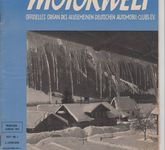 Zeitschrift ADAC Motorwelt Heft 1 Januar 1951 z.B.Terminkalender Motorsport 1951