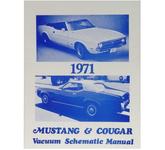 Vacuum Schema Vakuum Leitungen Ford Mustang Mercury Cougar Unterdruck Bj.71 Buch