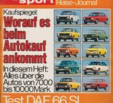 auto motor sport Heft 5 März 1973 Test Toyota Corona 2000 DAF 66 SL Peugeot 304S