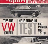 auto motor sport Heft 22 Oktober 1965 Test NSU110 NSU FIAT Primula Pariser Salon