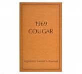 Bedienungsanleitung 1969 Mercury Cougar Owners Manual Buch Literatur