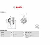 Generator Bosch (ohne Pfand) Bosch 0986049660 Mercedes-Benz A-Klasse (W168) Vaneo (414) A6681540102 A668154010280 A6681540202 A668154020280 A6681540302 A668154030280 6681540102 668154010280 6681540302 668 154030280