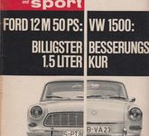 auto motor sport Heft 25 14.Dezember 1963 Ford 12M VW 1500 Porsche Carrera GTS