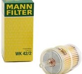MANN-FILTER Kraftstofffilter WK 42/2 Leitungsfilter,Spritfilter RENAULT,FIAT,SKODA,CLIO I (B/C57_, 5/357_),21 Kombi (K48_),SUPER 5 (B/C40_)