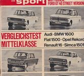 auto motor sport Heft 26 1966 Dezember BMW 1600 Audi Fiat 1500 Opel Rekord Simca