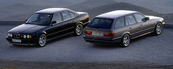 Starkes Doppel: BMW M5 (E34) als Limousine und als Touring