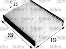 Filter, Innenraumluft 'VALEO ESSENTIAL' | Valeo, Breite: 189 mm, Höhe: 34 mm Länge: 239 mm