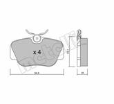 Bremsbelagsatz Metelli 22-0041-0 Vorderachse (ohne Verschleißwarnkontakt) Mercedes-Benz 190 (W201) Oe Nr  A0004208920 A0004209120 A0014201020 A0014208120 A0024200220 0004208920 0004209120 0014201020 0014208120 0014209620 0024200220