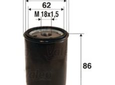 Ölfilter | Valeo, Außendurchmesser: 76,5 mm, Gewindemaß: M 18x1,5 Höhe: 86 mm