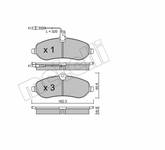 Bremsbelagsatz Vorderachse Metelli 22-0707-0 Citroën Fiat Peugeot Toyota Oe Nr 1617279580 1623160380 4253.63 425363 4253.64 425364 4253.65 425365 4253.66 425366 4254.A1 4254A1 4254.A2 4254A2 71770048 71770050 77364511 77364512 9467548887 9467548888