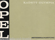 Opel Kadett B Olympia 1,1 1,7 1,9 Betriebsanleitung 12/1969