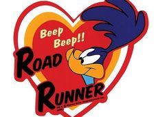Road Runner HEART Aufkleber Sticker Decal Mooneyes Wile E. Coyote Comic Cartoon