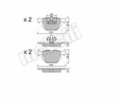 Bremsbelagsatz Hinterachse 22-0643-0 (ohne verschleißkontakt) BMW 3er (E90) 3er Touring (E91) Oe Nr 34116767105 34121288895 34121288896 34212288895 34212288896 34216769105 34216791938