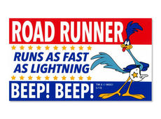 Road Runner FAST AS LIGHTNING Aufkleber Sticker Decal Mooneyes Coyote Cartoon