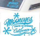 Mooneyes MOON Pinstripe Sticker Decal Tikki Surf Aloha Californien Hawai Kustom