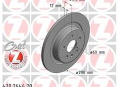 Bremsscheibe 'COAT Z' | Zimmermann, Außendurchmesser: 288 mm, Bremsscheibendicke: 12 mm Felge Lochzahl: 5