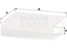 Filter, Innenraumluft | Mann-Filter, Breite: 240 mm, Länge: 195 mm