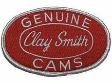 Monneyes Aufnäher Patch Clay Smith Genuine Cams, oval, rot/weiß Mr. Horsepower 
