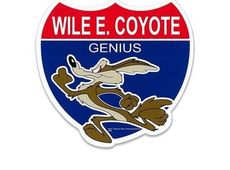 Wile E. Coyote GENIUS Aufkleber Sticker Decal Mooneye Road Runner Comic Cartoon