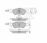 Bremsbelagsatz Hinterachse Metelli 22-0311-0 VW LT 2 28-35 Mercedes-Benz G-Klasse (W461) A0024204020 A0024206020 A9024230510 0024204020 0024206020 9024230510 2D0698451