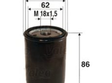 Ölfilter | Valeo, Außendurchmesser: 76,5 mm, Gewindemaß: M 18x1,5 Höhe: 86 mm