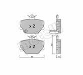 Bremsbelagsatz Vorderachse Metelli 22-0341-0 Smart 450 451 452 Oe Nr 0001431V002 0001431V003 0001431V004000000 1431V002000000 1431V003000000 4145960002 4514210010 4514210210 C0001431V002000000 C0001431V003000000 Q0001431V004000000 A4514210010