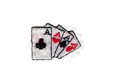 Aufnäher Mini-Patch Deck of Cards Kartenspiel Skat Canaster Poker Skat As Aces
