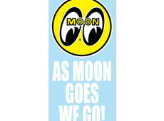 Mooneyes Aufkleber "As Moon goes we go" Santa Fe Summer Sunshine Rock ´n Roll !!