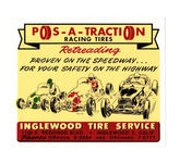 POS-A-TRACTION Rennaufkleber 50er Jahre Vintage Inglewood Drag Race Cali Hot Rod