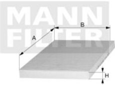 Filter, Innenraumluft | Mann-Filter, Breite: 201 mm, Länge: 224 mm