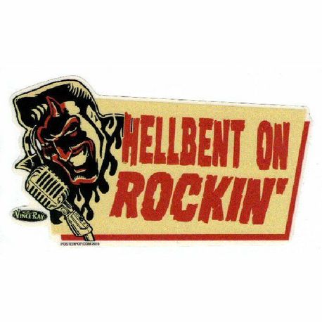 Vince Ray Aufkleber Hellbent Devil Rock´n Roll Rockabilly Custom Rat Rod Viva V8 