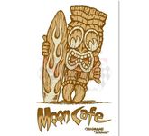 Mooneyes Moon Cafe Tiki Aufkleber Hawaii Surf Hot Rodding Beach Aloha