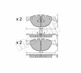 Bremsbelagsatz Metelli 22-0830-0 (Ohne Verschleiskontakt) Vorderachse BMW 5er (F10) 01.2009 - 10.2016 Oe Nr 34112449268 34116775318 34116775322 34116793021 34116851269