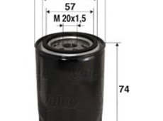 Ölfilter | Valeo, Außendurchmesser: 81,5 mm, Gewindemaß: M 20x1,5 Höhe: 74 mm