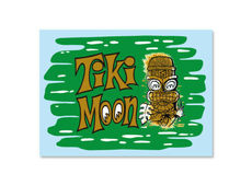 Mooneyes Aufkleber "Tiki Moon" Aloha Maori Hawaii Surf Moon Hot Rod Custom SoCal