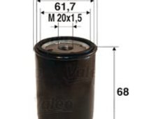 Ölfilter | Valeo, Außendurchmesser: 75 mm, Gewindemaß: M 20x1,5 Höhe: 76,3 mm