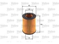 Ölfilter | Valeo, Außendurchmesser: 83 mm, Höhe: 104 mm Innendurchmesser 1: 43 mm
