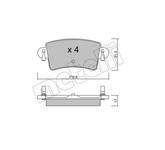 Bremsbelagsatz METELLI 22-0546-0 Hinterachse Opel Movano A Bus (X70) Renault Master 2 Oe Nr Nissan Interstar Oe Nr  4406000QAE 4406000Q2K 1605982 4403467 9111467 93173182 95515197 7701206763 8660004483