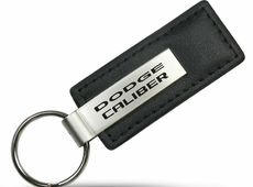 Neuer, edler Schlüsselanhänger für Dodge Caliber aus schwarzem Leder & Aluminium