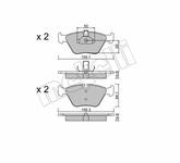 Bremsbelagsatz Vorderachse Metelli 22-0207-0 (ohne verschleißkontaktanzeiger) BMW 5er (E39) 5er Touring (E39) Oe Nr 34111163387 34111163953 34111164330 34111164331 34111164627 34111164629 34112157586 34112157590 34116761278 34116761279 34116761280