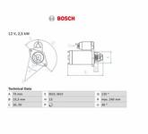 Starter Bosch 0986024590  (ohne Pfand) Mercedes-Benz GLC C-Klasse (W204) (W205) Sprinter  3T 5T Oe Nr A651902300 A651906230080 A6519062400 A651906240080 A6519062800 A651906280080 A6519064300 6519062300 651906230080 6519062400 651906240080 6519062800 65190