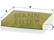 Filter, Innenraumluft 'FreciousPlus' | Mann-Filter, Breite: 197 mm, Filterausführung: Feinstaubfilter (PM 2.5) Filterausführung: mit fungizider Wirkung